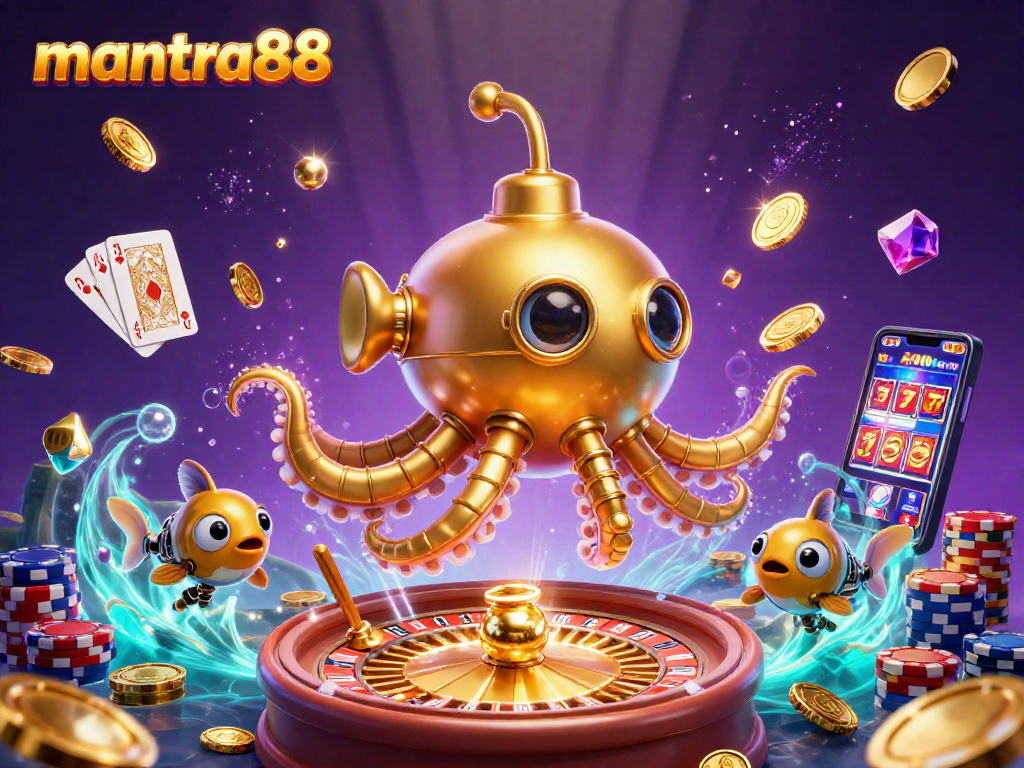 Experience the thrill of winning with mantra88's lively casino atmosphere featuring golden treasures and exciting gameplay.