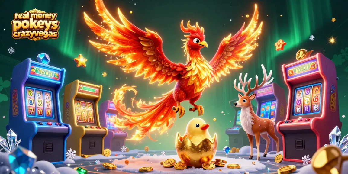 Experience real money pokies crazyvegas with vibrant 3D characters and bustling gaming elements.