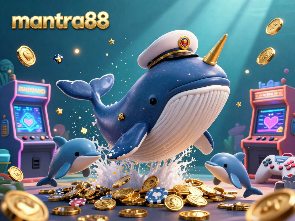 Experience winning moments at mantra88 with captivating characters in a vibrant casino-themed scene.