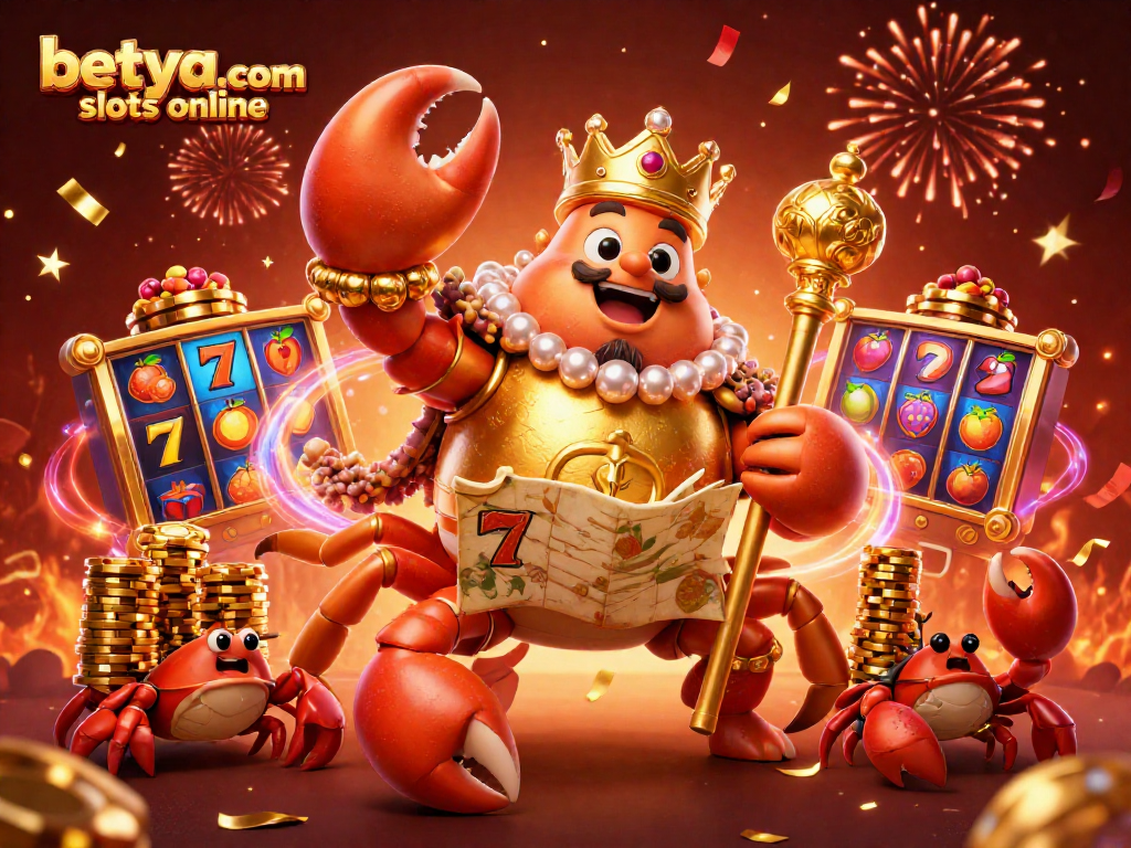 Experience exciting wins with betya.com slots online featuring a golden crab and vibrant slot elements.