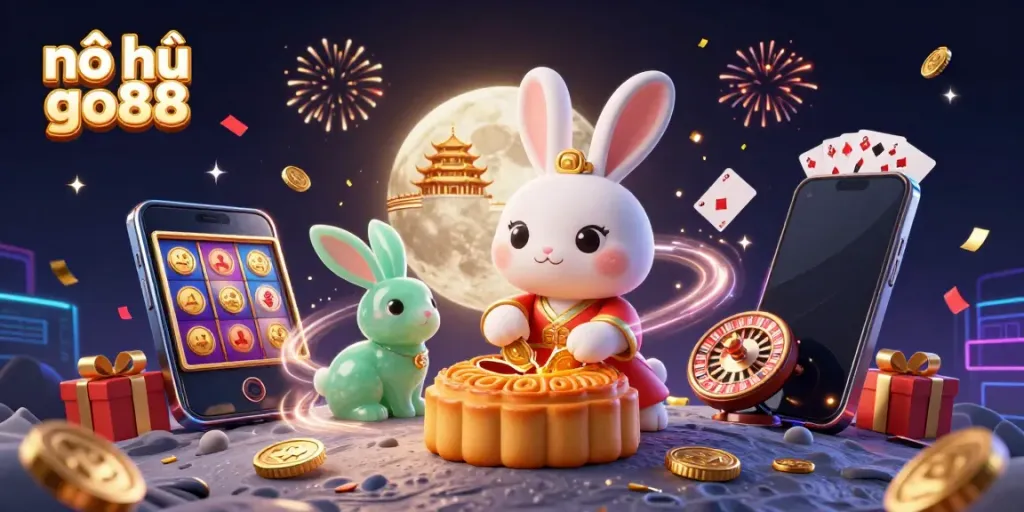 Experience excitement and thrill with nổ hũ go88 as illustrated with lucky symbols and exciting game elements.